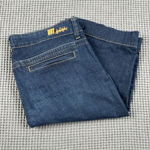Kut from the Kloth size 12 Bermuda jean shorts dark blue wash